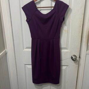 BB Dakota Purple Sheath Midi Dress Cowl Neck Sleeveless